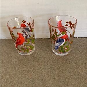 Arcoroc Vintage Bird Juice Glasses